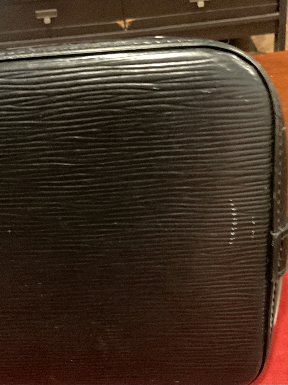Louis Vuitton PM Black Textured Epi Leather Satchel with Silver-Tone Hardware - Picture 4 of 14